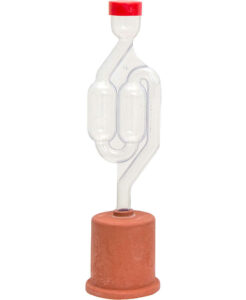 Dubbel water-luchtslot met rubber dop (∅ 40 mm)